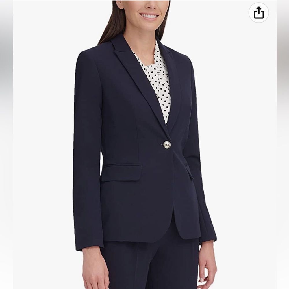 Tommy Hilfiger Blazer Business Jacket with Flattering Fit and Single-Button Sz-8